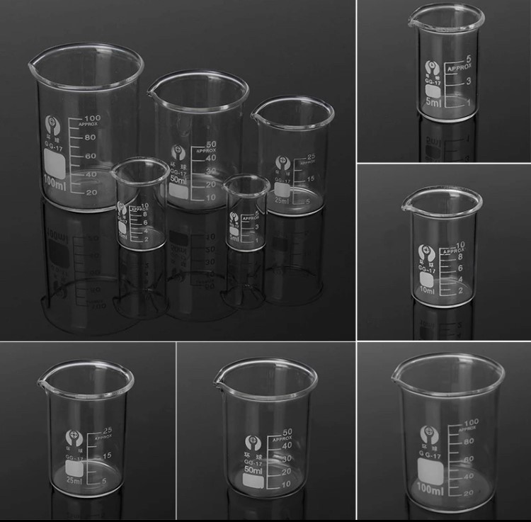 Lot De 6 Couvercles En Verre Pour Béchers - Diamètres 150 Mm, 100 Mm, 75 Mm, Pour Labo, école Ou Maison - 6