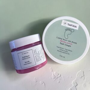 Ensemble de pieds : crème menthe poivrée et exfoliant